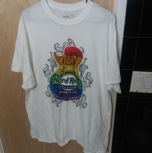 Pride Hard Rock Casino Resort Atlantic City T Shirt Mens Size XL Rainbow Color